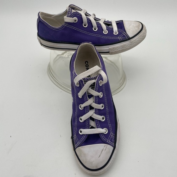 Converse 337837F Purple Canvas Low Top‎ youth Kids All Star Sneakers Size US 1 - Picture 1 of 11